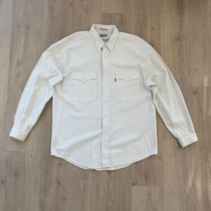 Levi’s White Twill Western Shirt Jacket